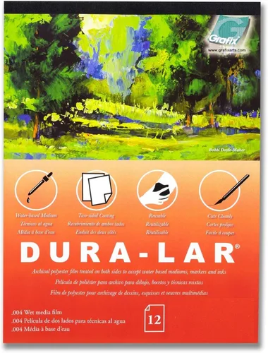 Grafix Dura-Lar - Película de 0.004 pulgadas, ultra transparente para medios húmedos de 19 x 24 pulgadas, película de plástico recubierta para
