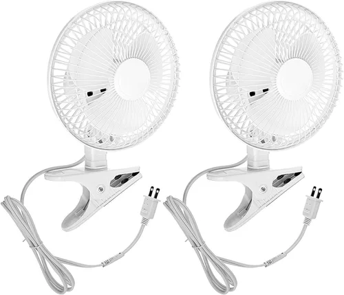 Miniatura 10 de JOEY'Z Ventilador con clip de 6 pulgadas - 2 velocidades - Inclinación ajustable, operación silenciosa - Negro Funcionamiento silencioso