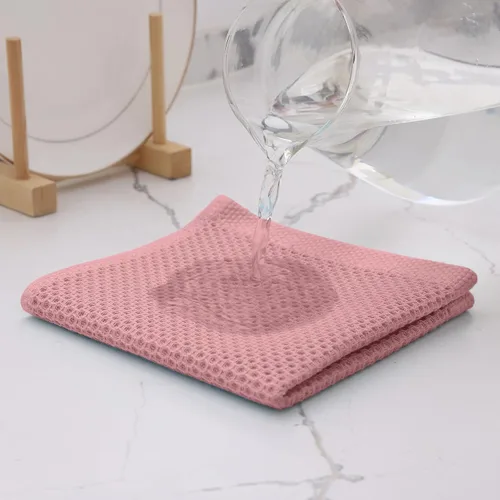 Miniatura 212 de Kitinjoy - Paños de cocina de 100 % algodón, tela de tejido gofrado, paño de limpieza ultrasuave, absorbente y de secado rápido. Beige