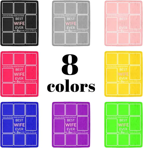 Miniatura 4 de Cobija personalizable con fotos; haz una cobija personalizable con imágenes para el recuerdo; regálale a tu esposa una manta sublimada decorativa La