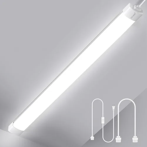Luz LED para Cochera de 5 pies, Lámpara de Tienda con Cable con Enchufe, Luces LED Impermeables de 5000 K, Lámpara para Debajo del Gabinete, Luces