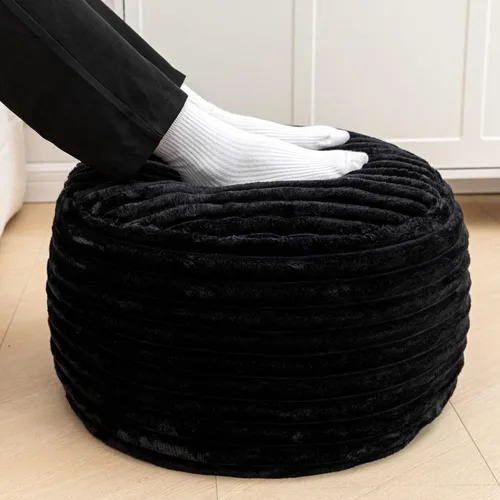 Asuprui Puf Otomano Relleno Reposapiés Puf de Piso Reposapiés 20x12 Pulgadas Puf Redondo Asiento Puf Silla Saco de Frijoles de Piso Silla de Piso