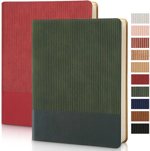 Miniatura 8 de Cuaderno con Líneas para Trabajo, Cuaderno de Notas con Rayas Universitarias 5.79"x8.27" A5 Cuero PU para Escritura Diaria 216 Páginas para Mujeres