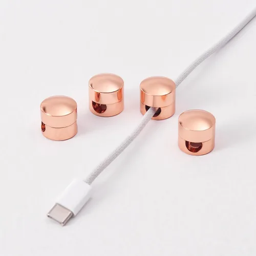 Miniatura 15 de BRIGHTTIA Clips para cables, gestión de cables de latón de alta calidad para el hogar, la oficina y el automóvil, organizador multiusos para cables