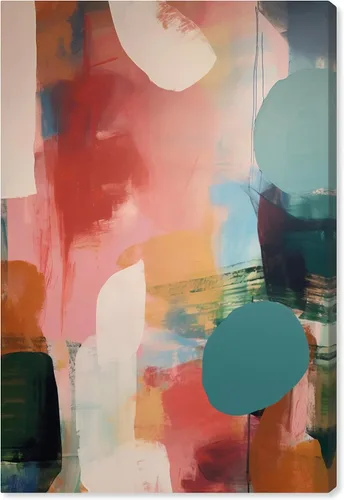 Wynwood Studio Lienzo abstracto y contemporáneo envuelto, arte retro vintage, arte de pared para sala de estar, dormitorio y baño, 16 x 24 pulgadas,