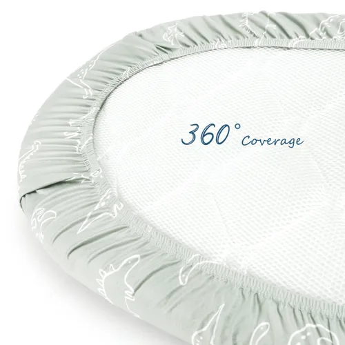 Miniatura 8 de Juego de sábanas ajustadas ultra suaves para cuna, 2 unidades, ajuste universal para cunas, cesta de moisés, colchón ovalado y rectangular, seguro