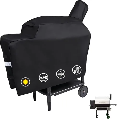 Miniatura 26 de Cubierta de parrilla Utheer para ahumador vertical de gas Pit Boss 3-Serie, cubierta impermeable anti-UV de 600D de longitud completa y resistente