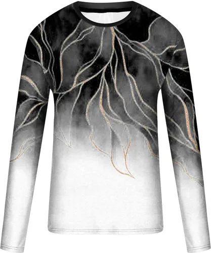 Miniatura 3 de Camisetas de diseñador para hombre, diseño de moda, estampado gráfico 3D, manga larga, casual, para entrenamiento, tallas grandes, para otoño