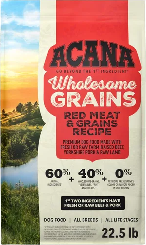 Miniatura 12 de ACANA Granos Integrales Alimento Seco para Perros Carne Roja y Granos Receta de Res, Cerdo y Cordero Bolsa de 4 lb