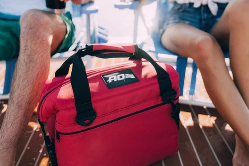 Miniatura 2 de Bolsa de enfriador AO Coolers Expedition de lona con lados blandos, a prueba de fugas, aislada, ligera Rojo
