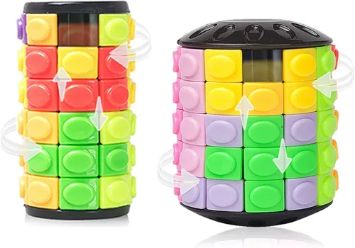 R.Y.TOYS Juguete para ansiedad, rompecabezas de cubo mágico, rompecabezas de cerebro para adultos, juego de mano inquieto de lógica giratoria y