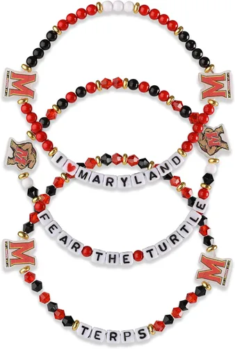 Miniatura 89 de FOCO NCAA unisex-adulto Paquete de 3 Pulseras de la Amistad con Cuentas con Logotipo de Equipo Universitario de la NCAA Oficialmente Licenciadas