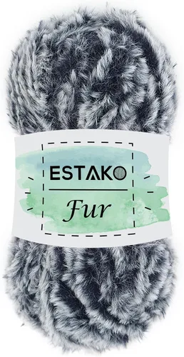 Miniatura 29 de Estako Piel 100% poliéster, suave, súper grueso, esponjoso, pelo sintético, hilo de tejer y ganchillo, 3.52 oz (100gr) 71 yardas (213.3 ft)