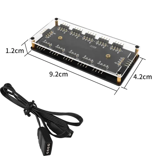 Miniatura 5 de YACSEJAO 12V 4Pin RGB LED Splitter 4 Pines LED Splitter Cable LED Conector de tira 1 a 10 Y Splitter para RGB 5050 3528 tiras de luz LED con cable