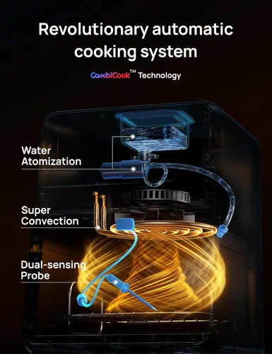 Miniatura 5 de Dreo ChefMaker - Freidora combinada, cocina como un profesional con solo presionar un botón, freidora de aire inteligente con sonda de cocina