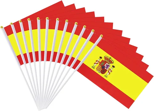 Miniatura 38 de Bandera de Australia Pequeña Bandera Australiana Paquete de 12 Mini Banderas de Mano Australianas en Palos para Desfiles de Fiesta, Eventos