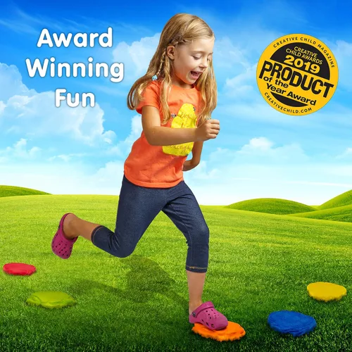Miniatura 7 de edxeducation-63093 - Step-A-Trail - Troncos y tocones - Carrera de obstáculos de 6 piezas para niños - Coordinación de construcción - Juego físico e