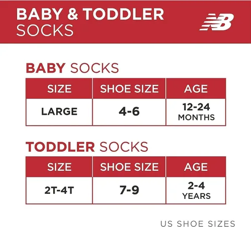 Miniatura 4 de New Balance Calcetines para bebé, paquete de 12 calcetines antideslizantes de corte de cuarto (bebébebé)