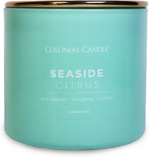 Miniatura 39 de Colonial Candle Winter Woods - Vela perfumada en frasco, colección Pop of Color, 3 mechas, verde, 14.5 onzas, hasta 60 horas de combustión