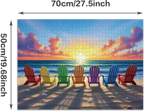 Miniatura 4 de Rompecabezas para adultos de 1000 piezas – Día de verano en el río, rompecabezas desafiantes divertidos, regalo para adultos amantes