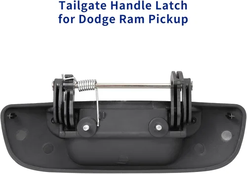 Miniatura 3 de Pestillo de manija del portón trasero para Dodge Ram 1500 2500 3500 2002-2009, sustituye a 80165, 55276237AA, negro