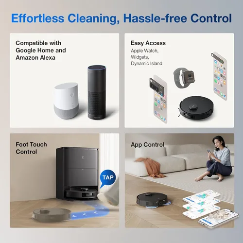 Miniatura 9 de ECOVACS DEEBOT T30S AI Robot Aspirador y Fregona, 11000Pa, Mopa TruEdge Adaptativa de Bordes, Tecnología ZeroTangle, Evitáción de Obstáculos AI
