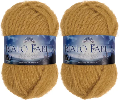Miniatura 45 de JubileeYarn Halo Fables Yarn - 100g/Skein Bulky Polyester - North Wind Sun - 2 Skeins