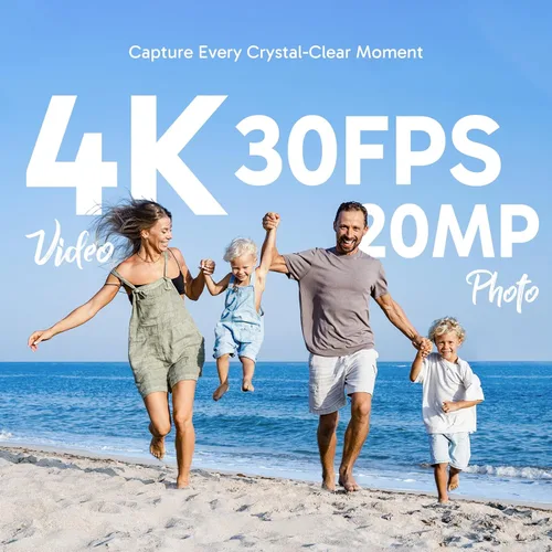 Miniatura 2 de AKASO Brave 4 Cámara de acción 4K 30fps con tarjeta MicroSDXC de 128 GB 20MP Ultra HD 131FT Cámara submarina impermeable EIS WiFi Control remoto 5X