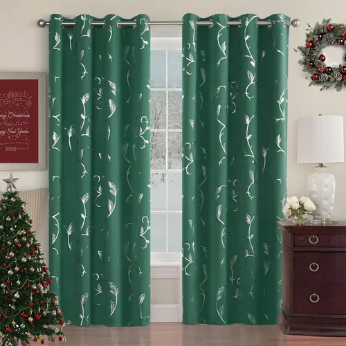 Miniatura 66 de BUHUA Cortinas Opacas de 63 Pulgadas de Largo, 2 Paneles con Aislamiento Térmico, Tratamiento de Ventana para Dormitorio, Cortinas Oscurecedoras