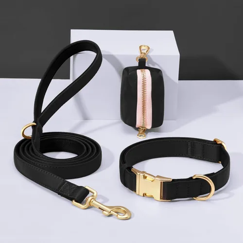 Miniatura 7 de Didog Correa para perro de nailon colorido de 5 pies con acolchado suave de longitud completa, ligera y duradera para perros pequeños, negro, S
