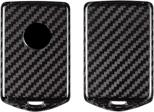 Funda para llavero de fibra de carbono genuina para Volvo C30 S60 S80 S90 S901 V70 V90 Cross V90CC XC40 XC60 XC70 XC90 Smart Car Remote Key Fob Case
