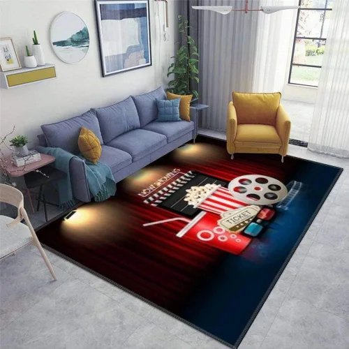 Alfombra de pasillo para el hogar, cine, cine y objeto en la cortina; tapete grueso antideslizante para puerta, alfombra de entrada, alfombra de