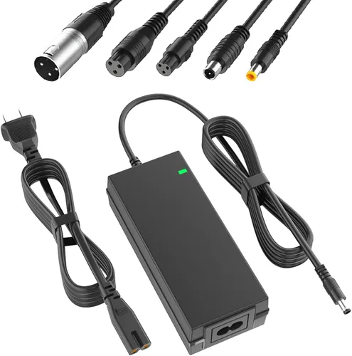 Cargador de scooter de 42 V 2 A con enchufes 6 en 1 para 36 V Pocket Mod, Sports Mod, Razor, Gotrax, Jetson, Voyage, Ninebot, dispositivo de batería