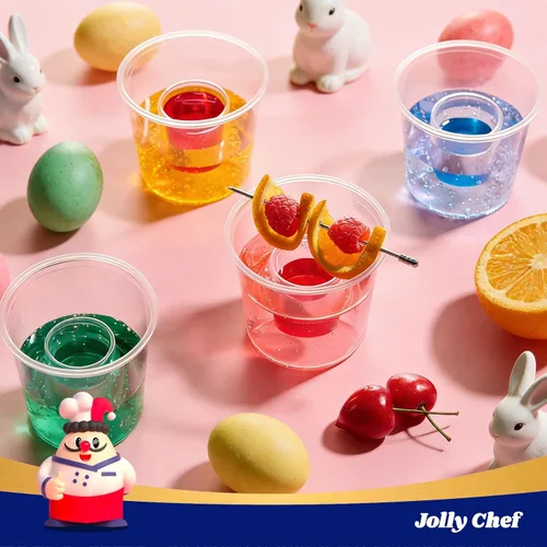Miniatura 7 de JOLLY CHEF 100 vasos de bombardero desechables, vasos de plástico transparente de 4 onzas, altamente duraderos y reutilizables, perfectos para tomas