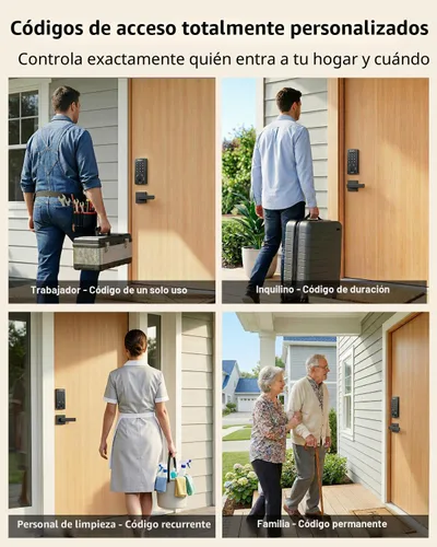 Miniatura 5 de Cerradura inteligente Philips, cerradura de puerta inteligente incorporada con WiFi, control remoto por aplicación, cerradura de puerta de entrada