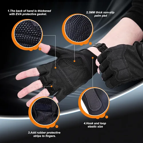 Miniatura 2 de Guantes de levantamiento de pesas, guantes de gimnasio para hombres y mujeres, protección completa de la palma para deportes, levantamiento