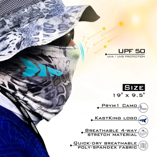 Miniatura 2 de KastKing Sol Armis - Polaina para el cuello, máscara facial UPF 50, máscara de protección solar UV para hombres y mujeres, pesca, senderismo