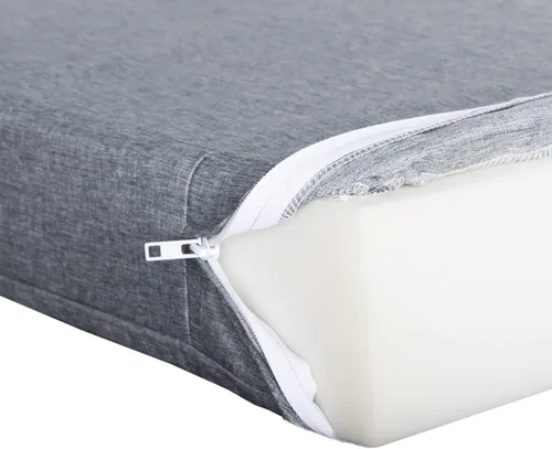 Miniatura 7 de Fundas para cojines de asiento de patio, fundas deslizantes lavables de repuesto, funda impermeable para cojín de silla de muebles de exterior, Gris