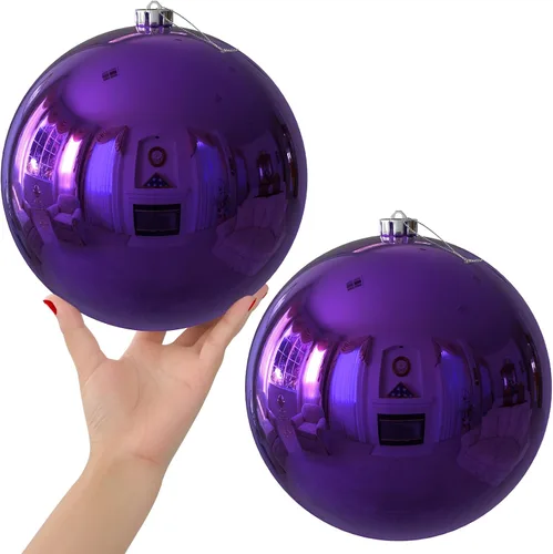 Miniatura 132 de Bolas de Navidad Grandes de 3.2" en Azul Bebé - Adornos para Árbol de Navidad, Bolas Colgantes Inastillables para Cumpleaños, Halloween, Boda