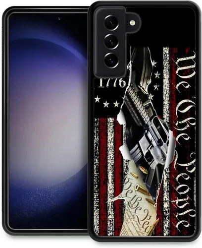 Miniatura 26 de DJSOK Funda compatible con Samsung Galaxy S22 Ultra, diseño con patrón de parachoques trasero, esquinas reforzadas contra arañazos, esquinas Bandera