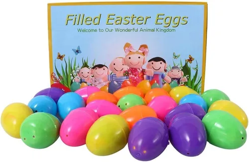 Miniatura 5 de 24 huevos de Pascua rellenos con marionetas de dedo para rellenar cestas de Pascua, búsqueda de huevos de Pascua, recuerdo de fiesta de Pascua
