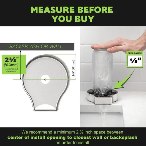 Miniatura 2 de Homewerks GR001SS Enjuagador de Vidrio para Fregaderos de Cocina, Enjuagador de Vidrio de Barra de Acero Inoxidable