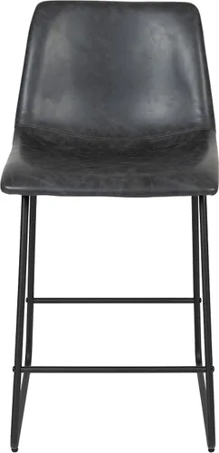 Miniatura 9 de Flash Furniture LeatherSoft Taburetes de altura de mostrador, gris, 2 piezas (2ETER1834524GY)