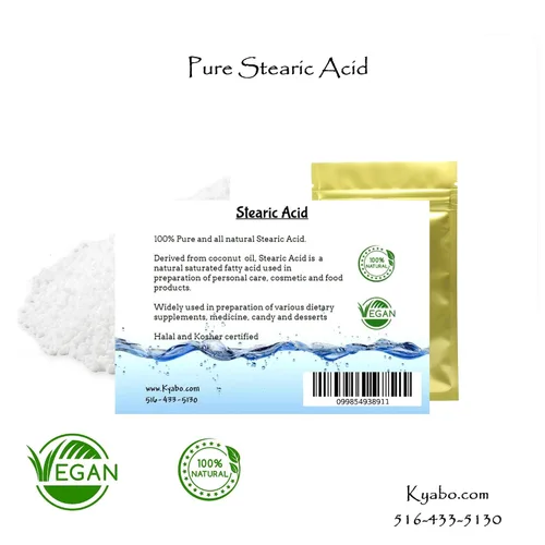 Miniatura 2 de Ácido esteárico - 3 libras - Ácido esteárico puro a base de vegetales - Tripple Pressed - Halal y Kosher