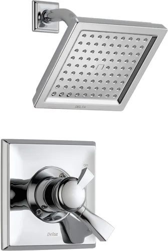 Miniatura 9 de Delta Faucet Dryden Serie 17 Kit de molduras de ducha de doble función con cabezal de ducha de un solo rociador, inoxidable, flujo de agua de 2.0