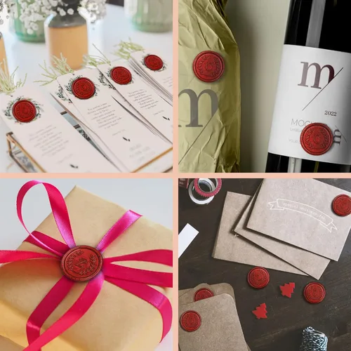Miniatura 5 de 100 calcomanías adhesivas de cera con letra J rojas, hechas a mano, sin necesidad de sellar, rasgar y usar calcomanías de cera para invitaciones