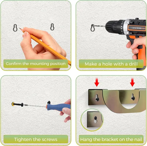 Miniatura 7 de Soporte de pared para amoladora angular, soporte para amoladora angular de acero sólido resistente, soporte para pulidora, estante de almacenamiento