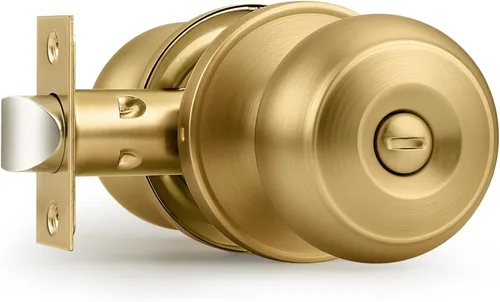 Miniatura 13 de Probrico - Perillas de puerta de negro mate, manijas de puerta con cerradura y perilla, manijas de puerta interior sin llave para baño y dormitorio