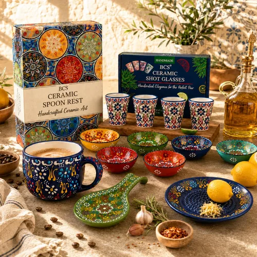 Miniatura 9 de BCS Juego de 6 cuencos de cerámica pequeños para inmersión, tabla de preparación de cocina y charcutería, plato de salsa de soja, platos decorativos