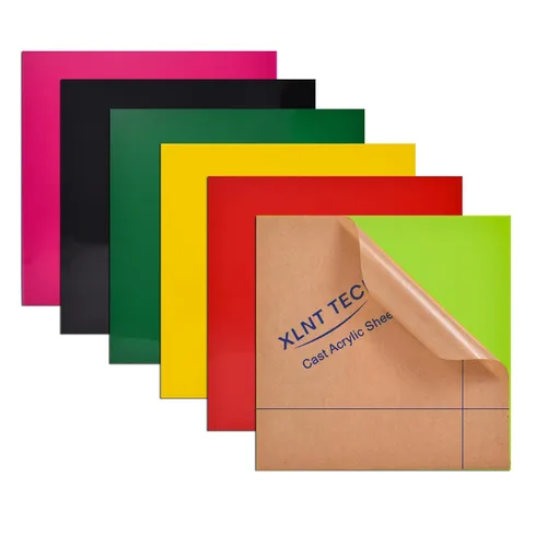 Miniatura 11 de 6 PCS Láminas de Plástico Acrílico Fundido Negro Opaco (no Transparente) de 8 x 8 Pulgadas (.118" de Grosor), para Letreros, Proyectos de Bricolaje.